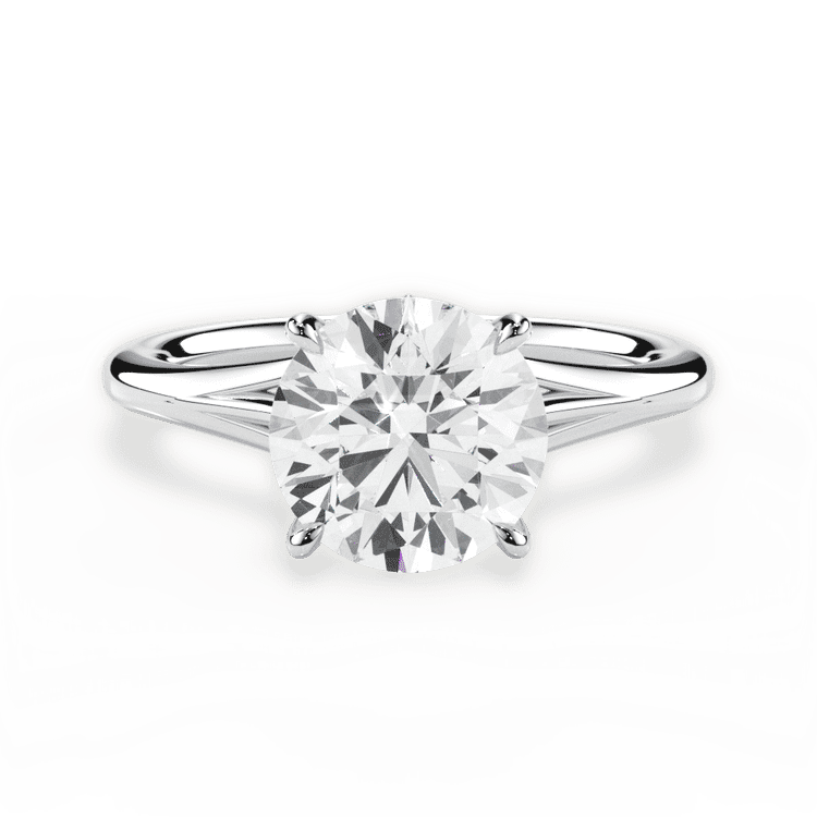 4-Prong Trellis Cathedral Solitaire Diamond Engagement Ring