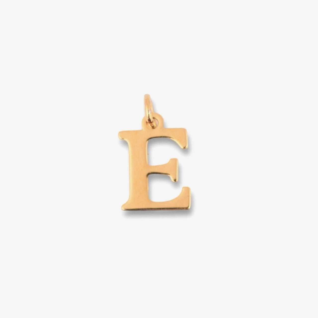 18kt Gold Plated Mini Initial Charm - E