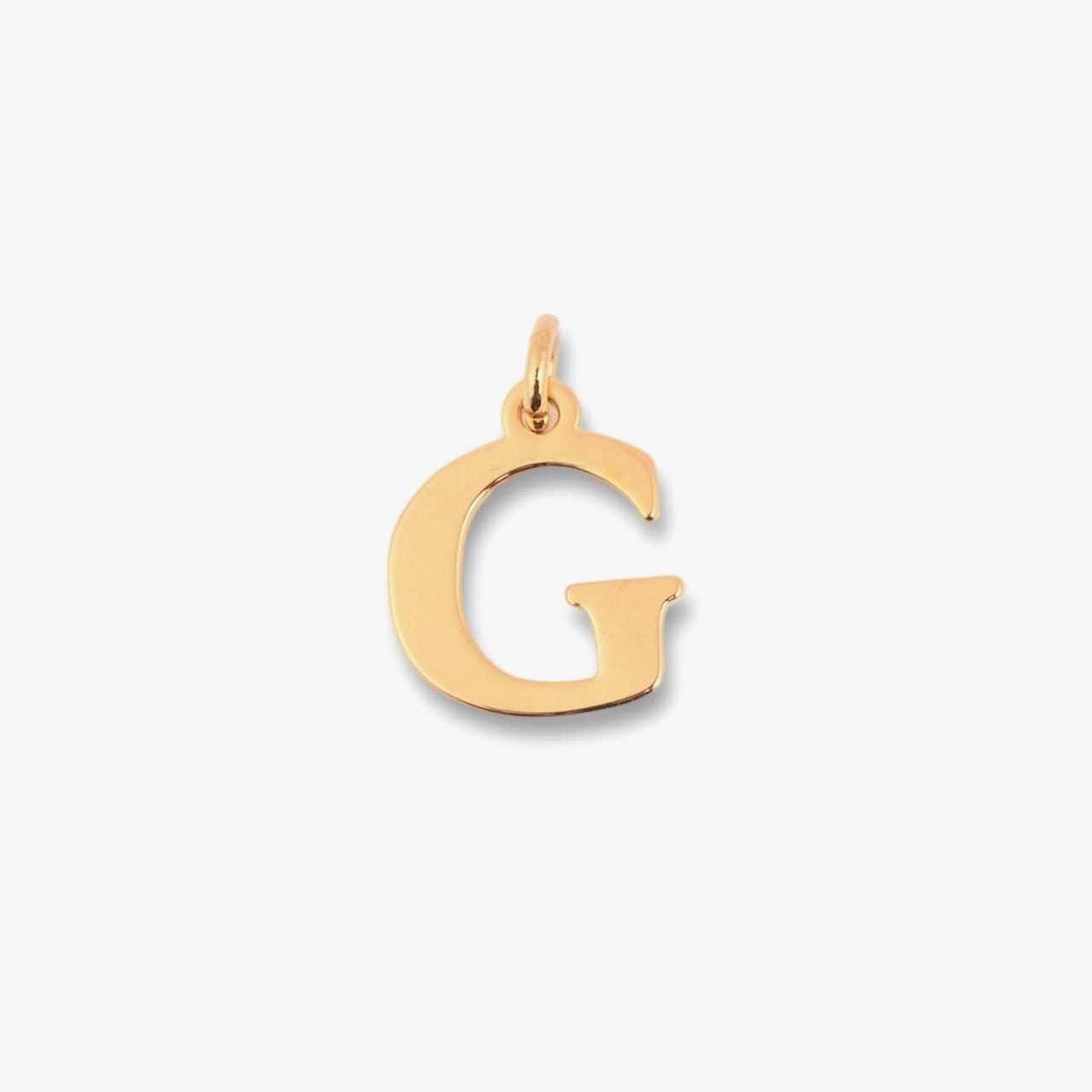 18kt Gold Plated Mini Initial Charm - G