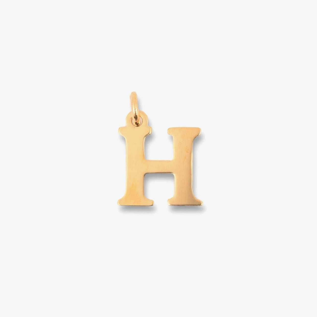 18kt Gold Plated Mini Initial Charm - H