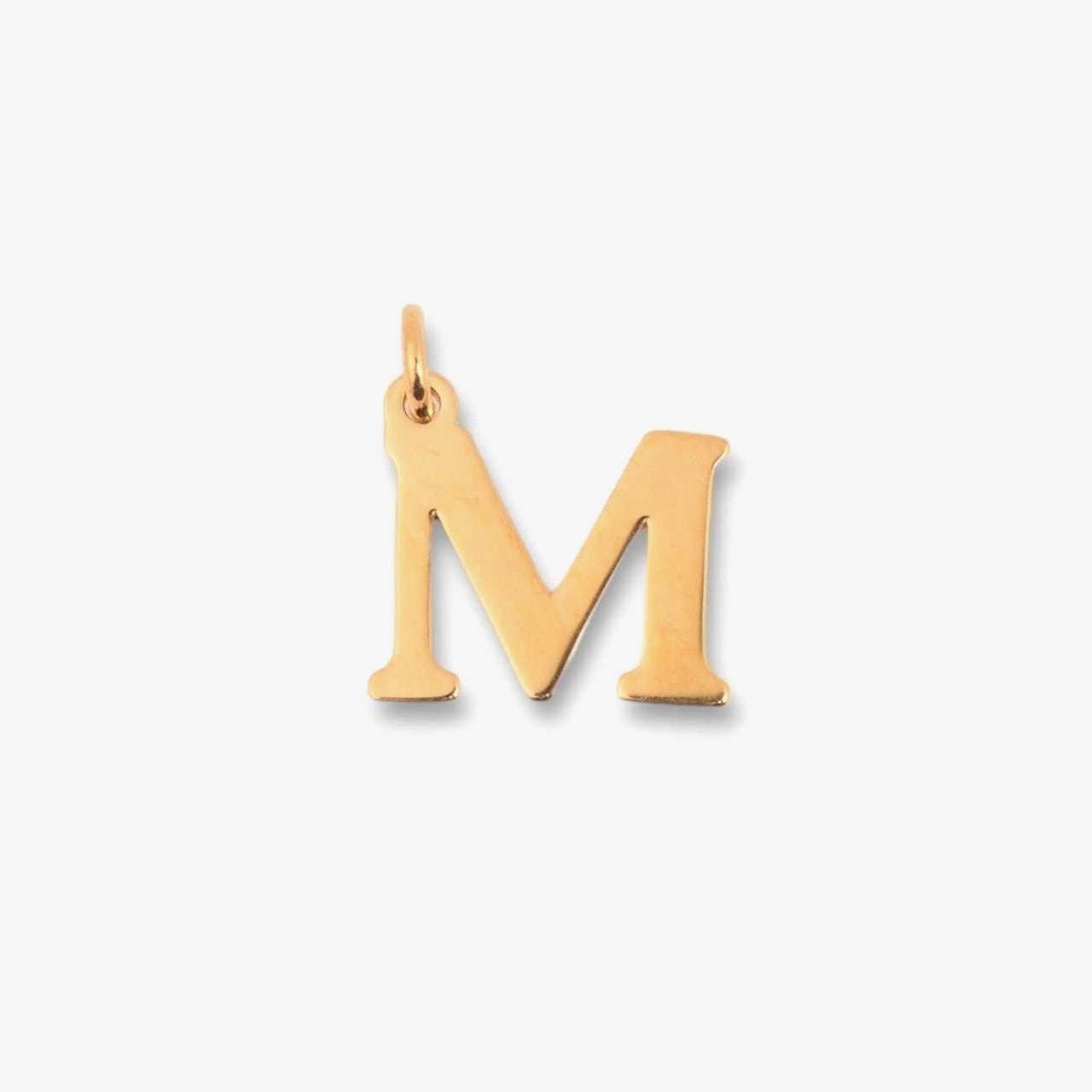 18kt Gold Plated Mini Initial Charm - M