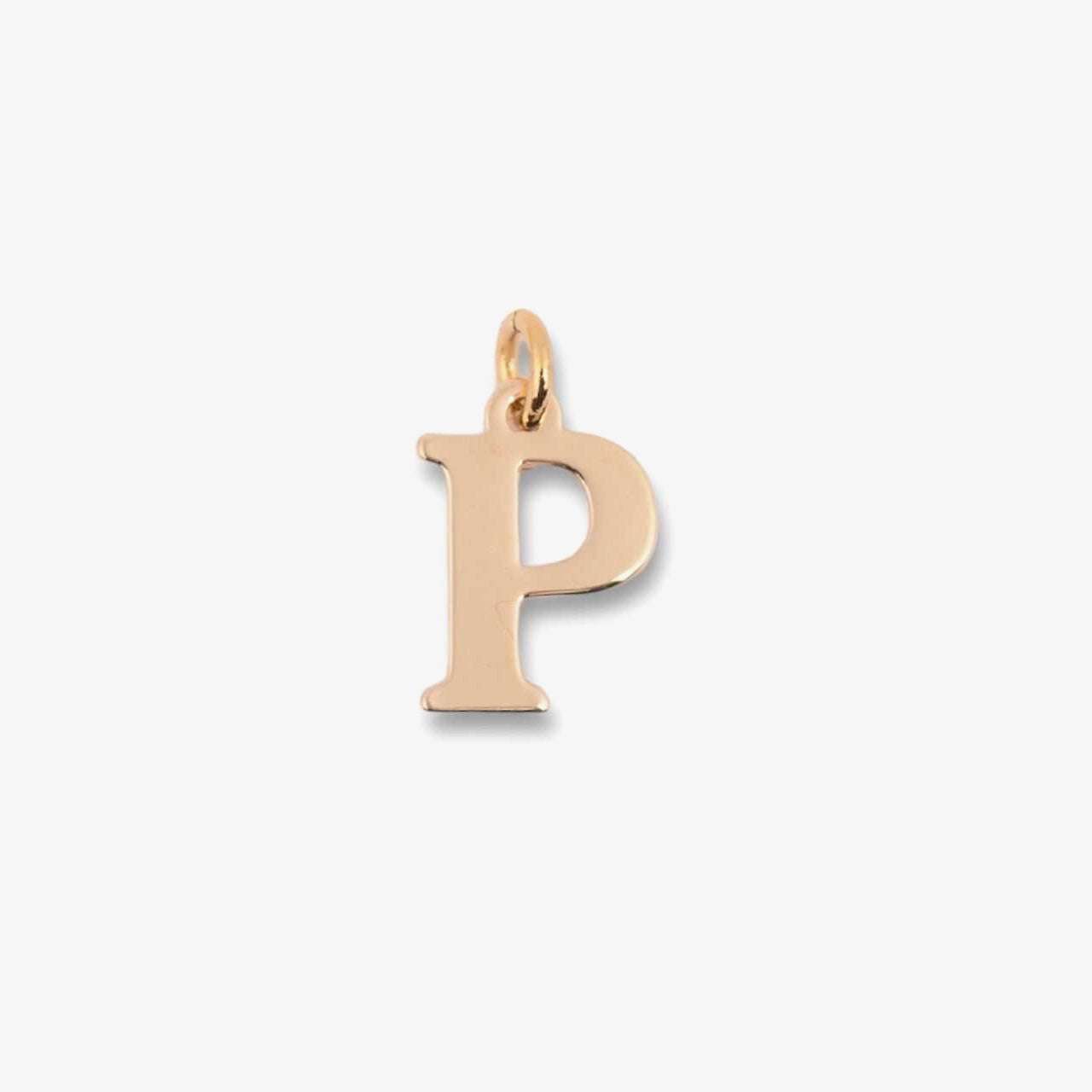 18kt Gold Plated Mini Initial Charm - P