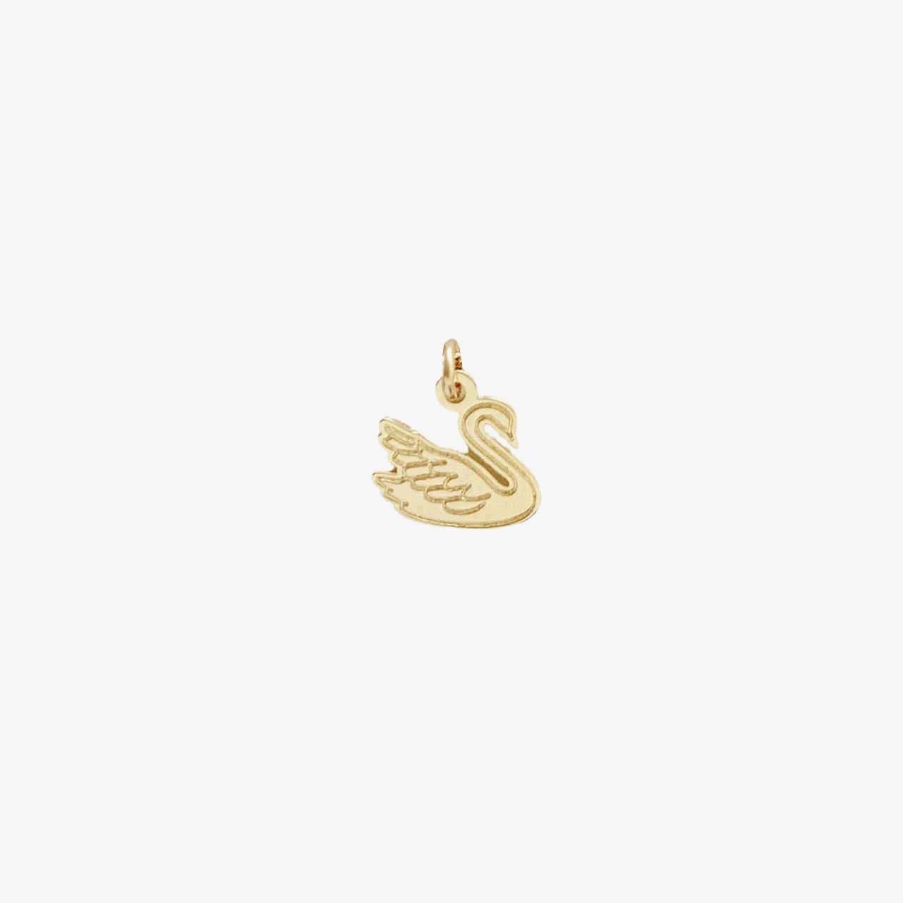 18kt Gold Plated Mini Swan Charm