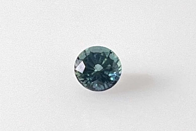 4x4mm Round Sapphire Green Color EC Clarity Ideal Cut