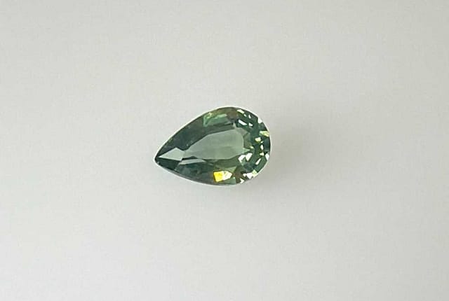 5x7mm Pear Sapphire Teal Color EC Clarity Faceted Cut