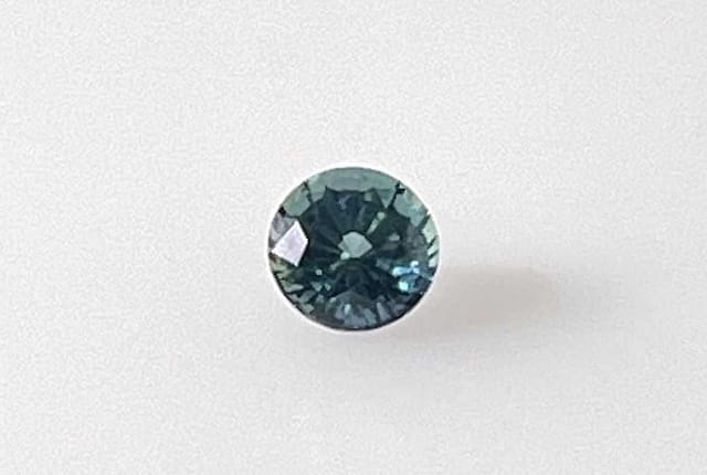 4x4mm Round Sapphire Teal Color EC Clarity Faceted Cut