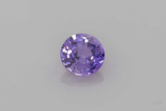 6x6mm Round Sapphire Purple Color EC Clarity Faceted Cut
