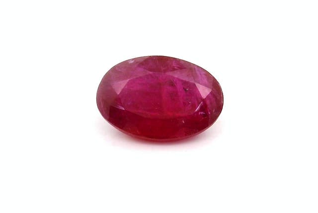 4x7mm Oval Ruby Red Color MI Clarity Faceted Cut