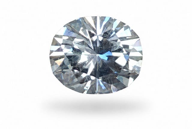 5x6mm Oval Sapphire White Color EC Clarity Faceted Cut