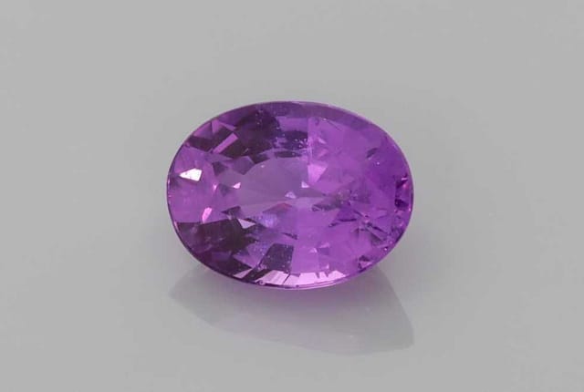 5x7mm Oval Sapphire Purple Color EC Clarity Faceted Cut