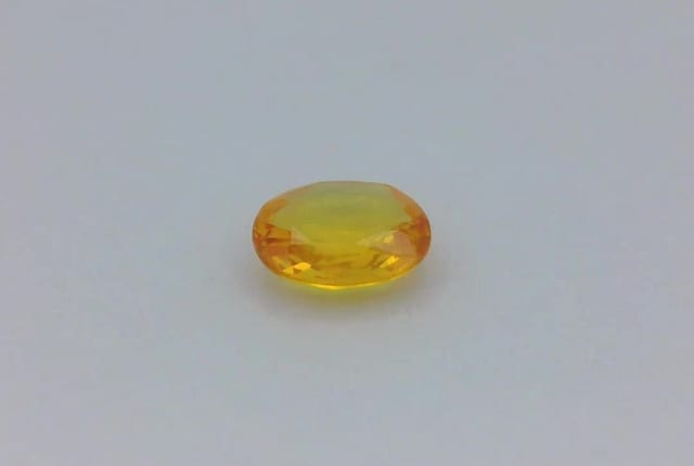 6x7mm Oval Sapphire Orange Color EC Clarity Faceted Cut