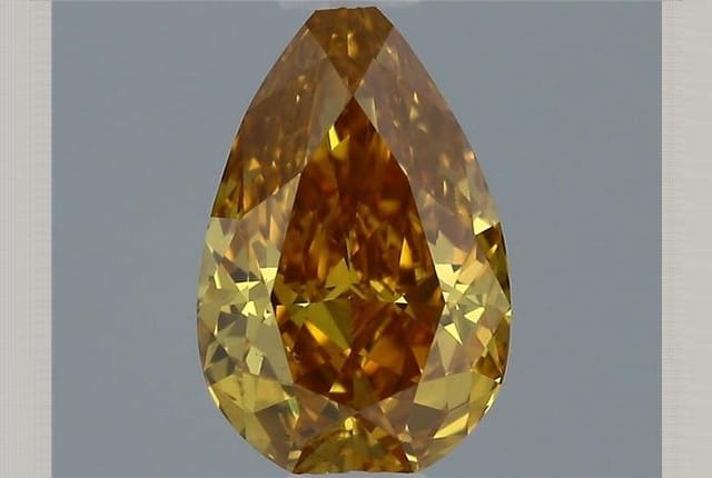 0.25 Carat Pear Orange Diamond