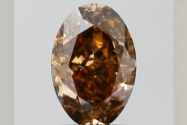 1.61 Carat Oval Brown Diamond