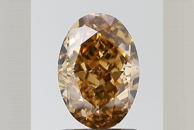 1.51 Carat Oval Brown Diamond