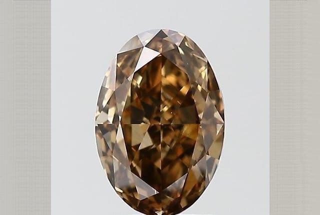 1.51 Carat Oval Brown Diamond