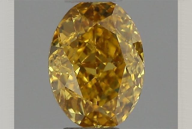 0.26 Carat Oval Yellow Diamond