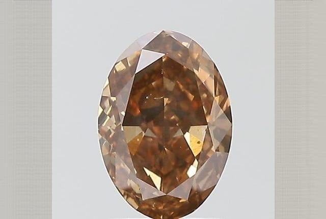 1.51 Carat Oval Brown Diamond
