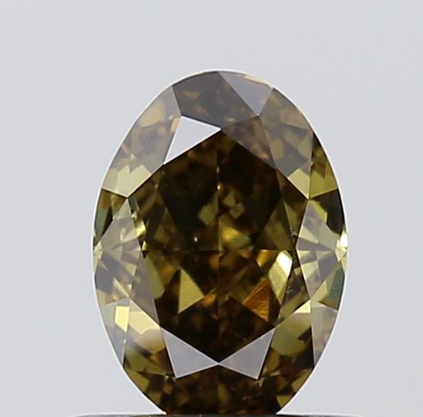 0.69 Carat Oval Brown Diamond