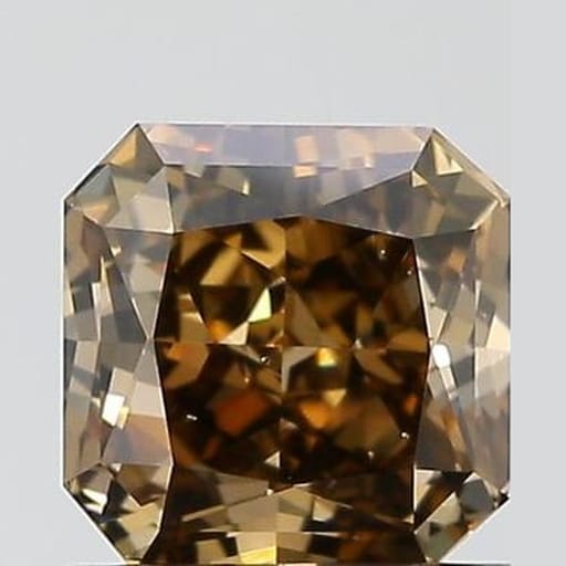 0.81 Carat Radiant Brown Diamond