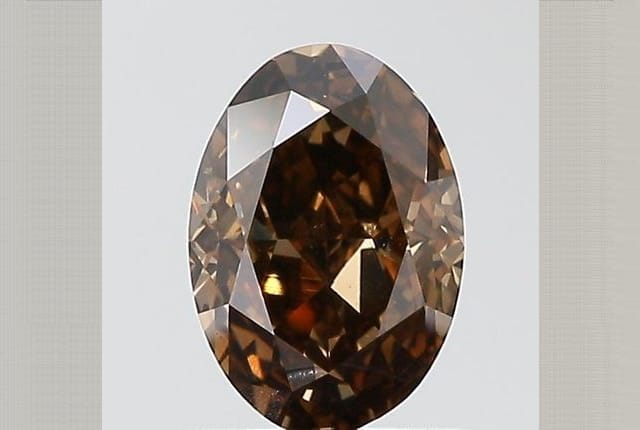0.79 Carat Oval Brown Diamond
