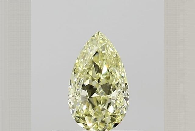 0.40 Carat Pear Yellow Diamond