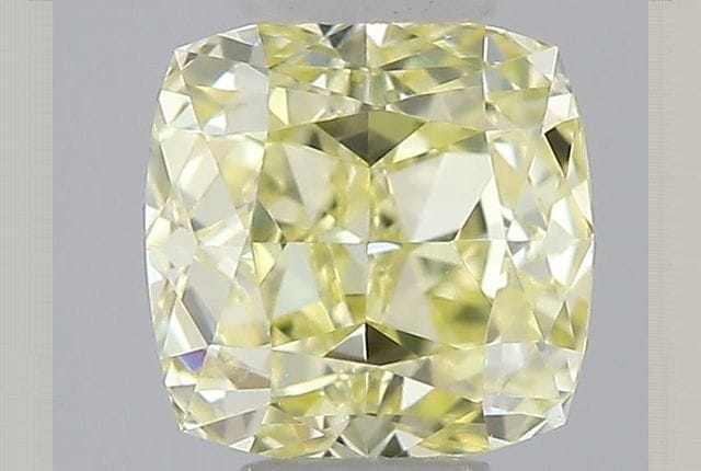 0.27 Carat Cushion Yellow Diamond