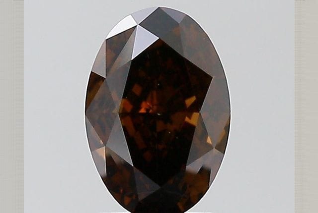 1.61 Carat Oval Brown Diamond
