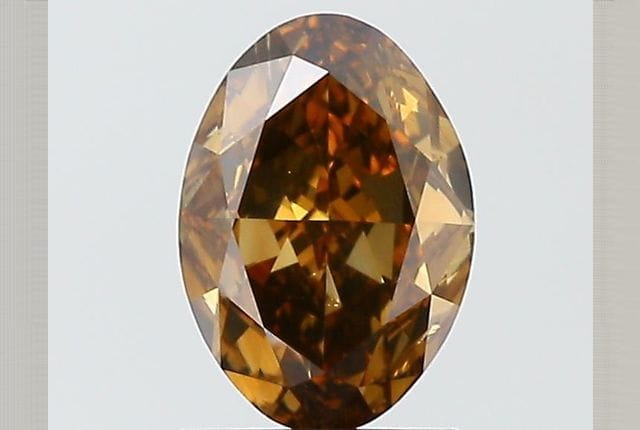 1.51 Carat Oval Brown Diamond