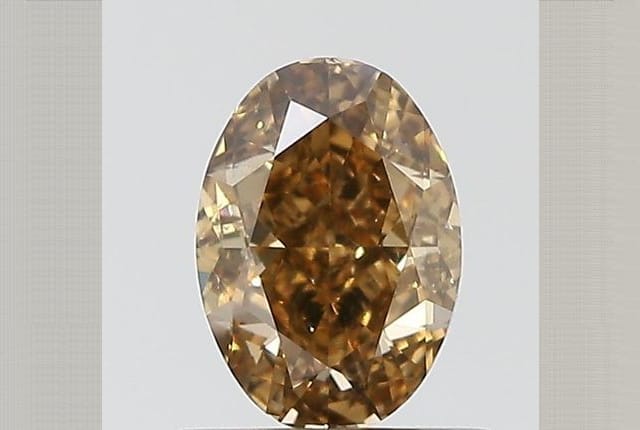 0.67 Carat Oval Brown Diamond
