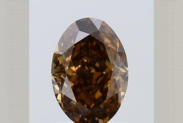 0.81 Carat Oval Brown Diamond
