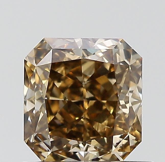 0.83 Carat Radiant Brown Diamond
