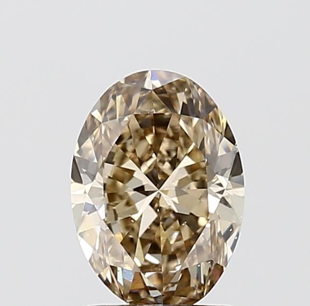 1.51 Carat Oval Brown Diamond