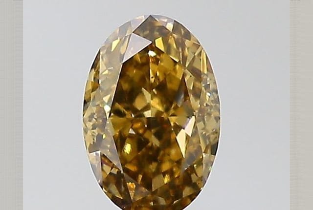 0.80 Carat Oval Brown Diamond