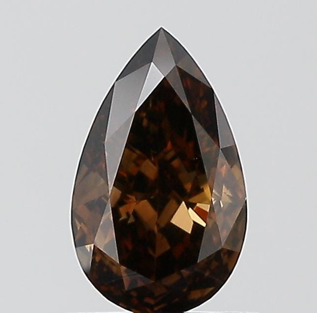 0.71 Carat Pear Brown Diamond