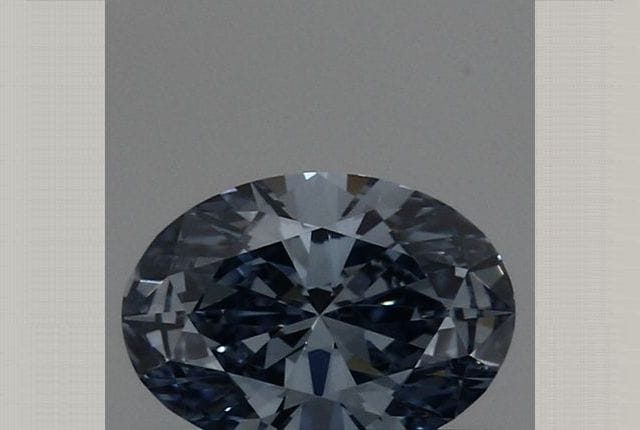 0.32 Carat Oval Blue Lab Diamond