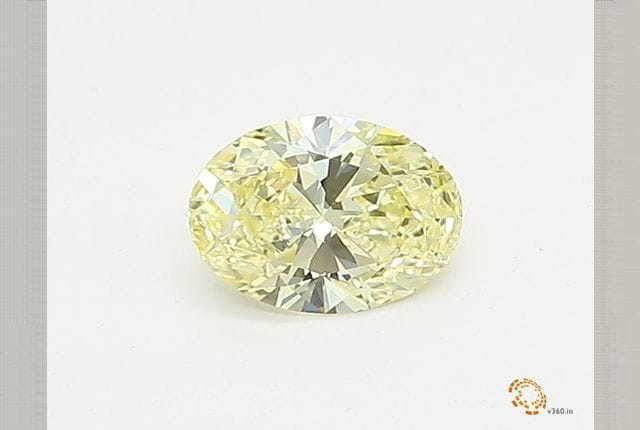 0.32 Carat Oval Yellow Lab Diamond