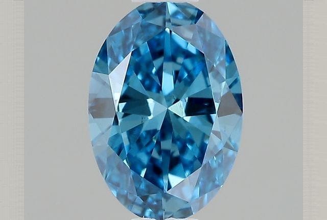 0.44 Carat Oval Blue Lab Diamond