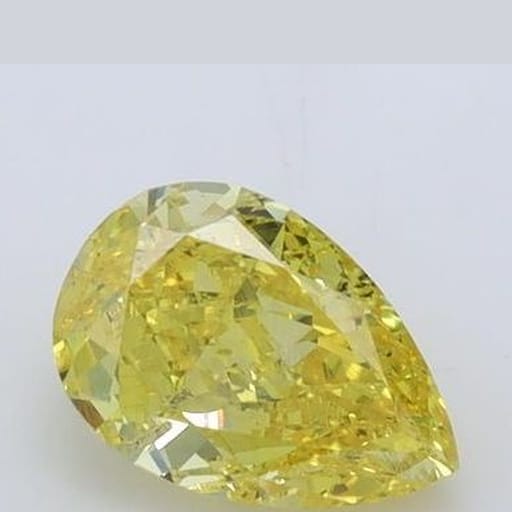 1.03 Carat Pear Yellow Lab Diamond