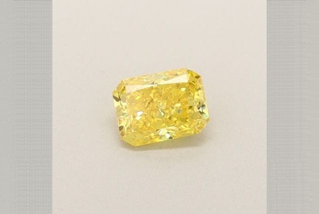 0.24 Carat Radiant Yellow Lab Diamond