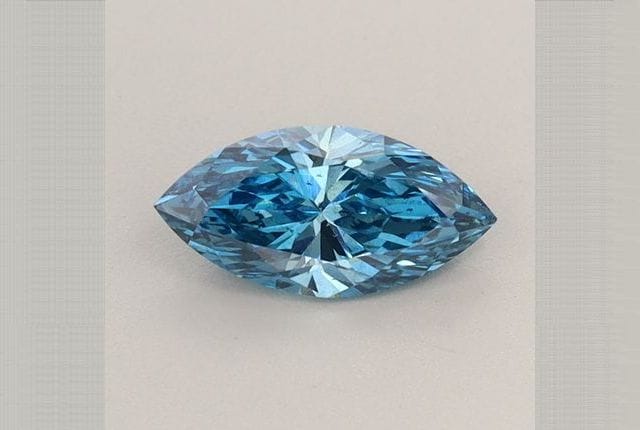 0.57 Carat Marquise Blue Lab Diamond