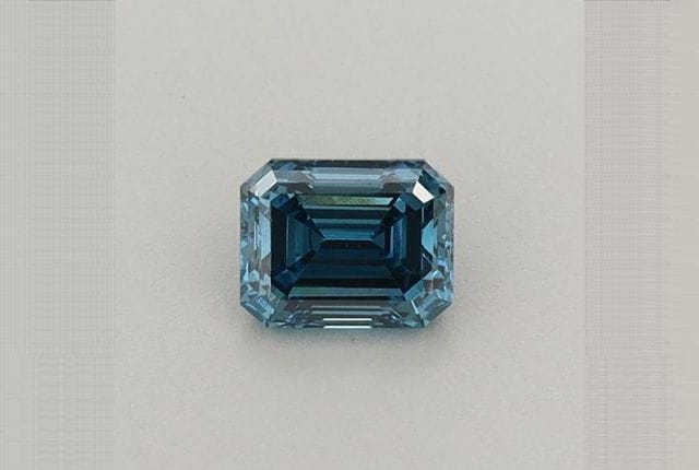 0.39 Carat Emerald Blue Lab Diamond