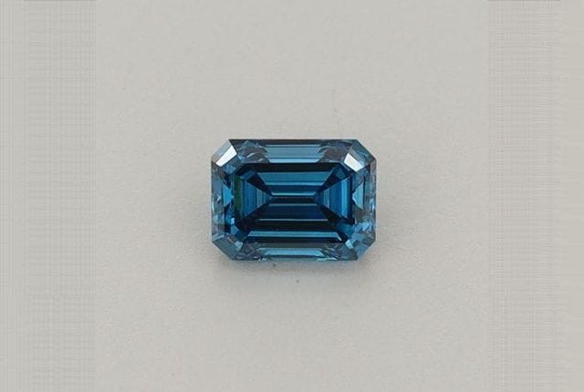 0.28 Carat Emerald Blue Lab Diamond
