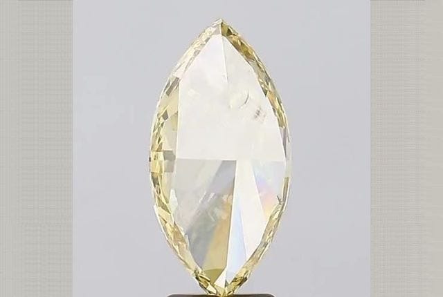 4.00 Carat Marquise Yellow Lab Diamond