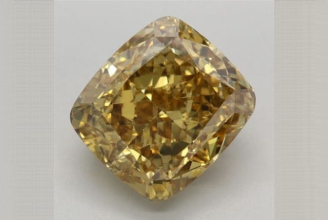 4.03 Carat Cushion Yellow Lab Diamond