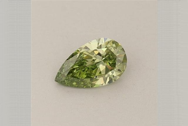 0.31 Carat Pear Green Lab Diamond