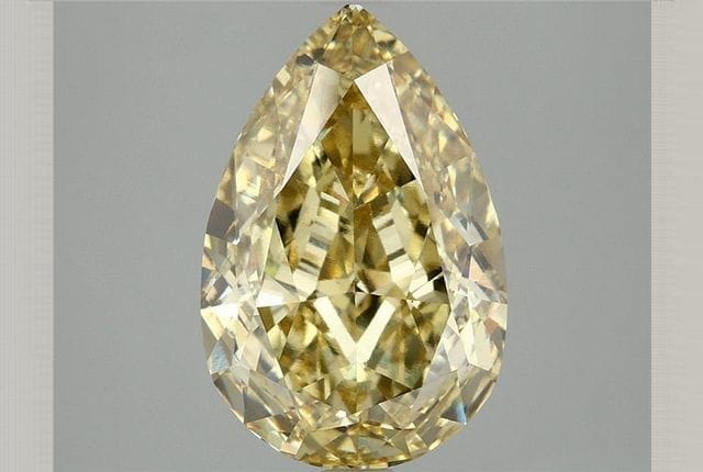 4.11 Carat Pear Yellow Lab Diamond
