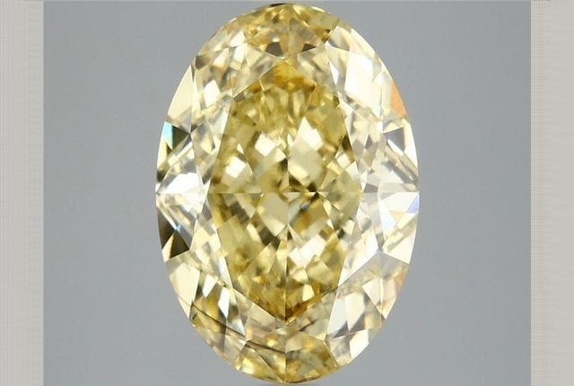 4.15 Carat Oval Yellow Lab Diamond