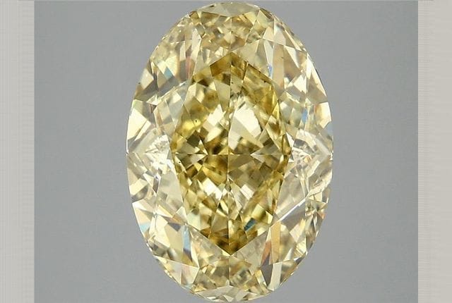 4.03 Carat Oval Yellow Lab Diamond