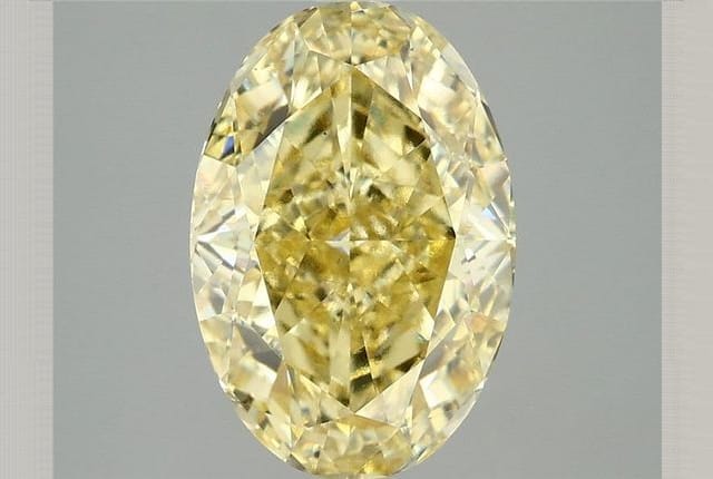 4.04 Carat Oval Yellow Lab Diamond