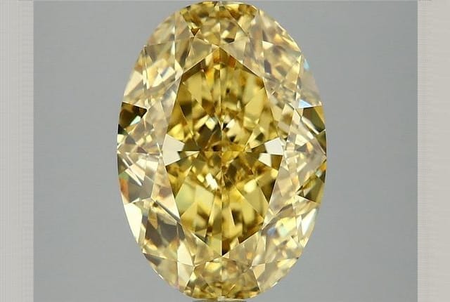 4.14 Carat Oval Yellow Lab Diamond